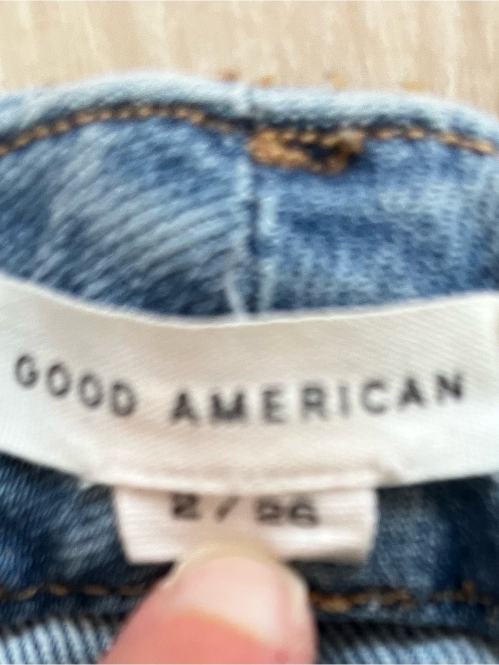Good American Good Waist Palazzo wide-leg Jeans indigo 2 26 - Picture 2 of 6